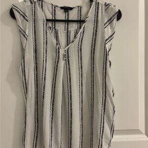 RW&CO. Black and White Striped Blouse